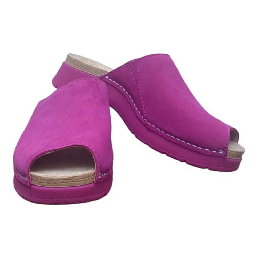 Dansko New Women’s Raven Slide Fuchsia Nubuck size 38